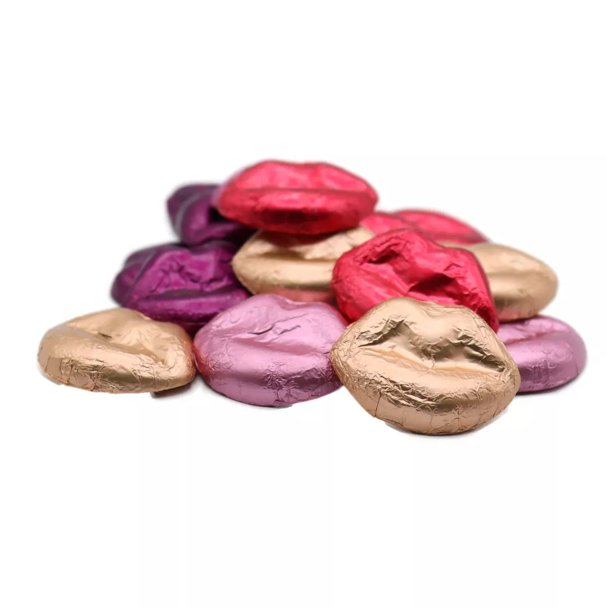 Foil Wrapped Chocolate Mini Lips Assorted