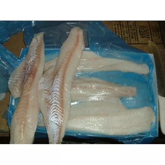 Frozen Seafood Commodity Alaskan Cod Once Frozen Shatter Pack Fillets 16/32 Ounce, 15 Pound Each - 3 Per Case