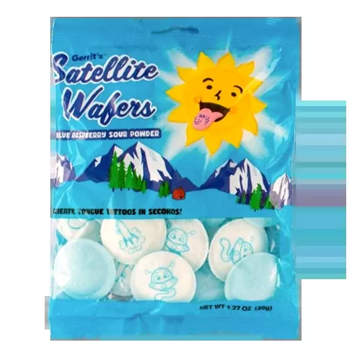 Gerrit's Blue Raspberry Satellite Wafers 1.27 oz. Bag