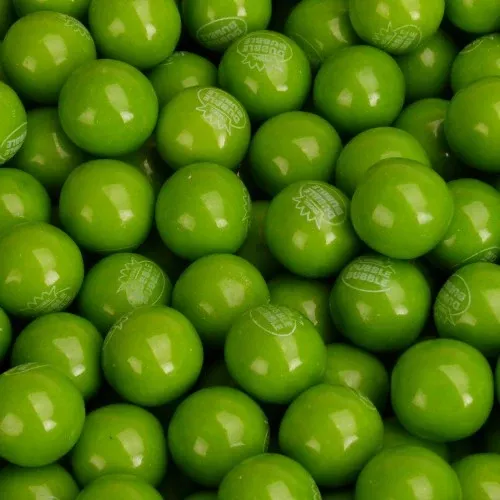 Green Apple Gumballs 1" 850 Count Bulk