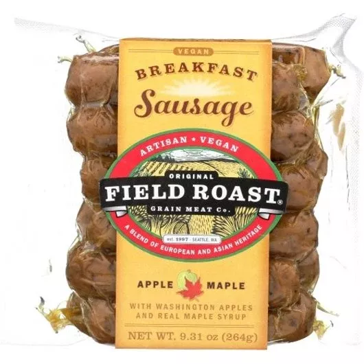 Greenleaf Foods Refrigerated Field Roast Apple Maple Breakfast Sausage 9 Count Packs - 6 Per Case