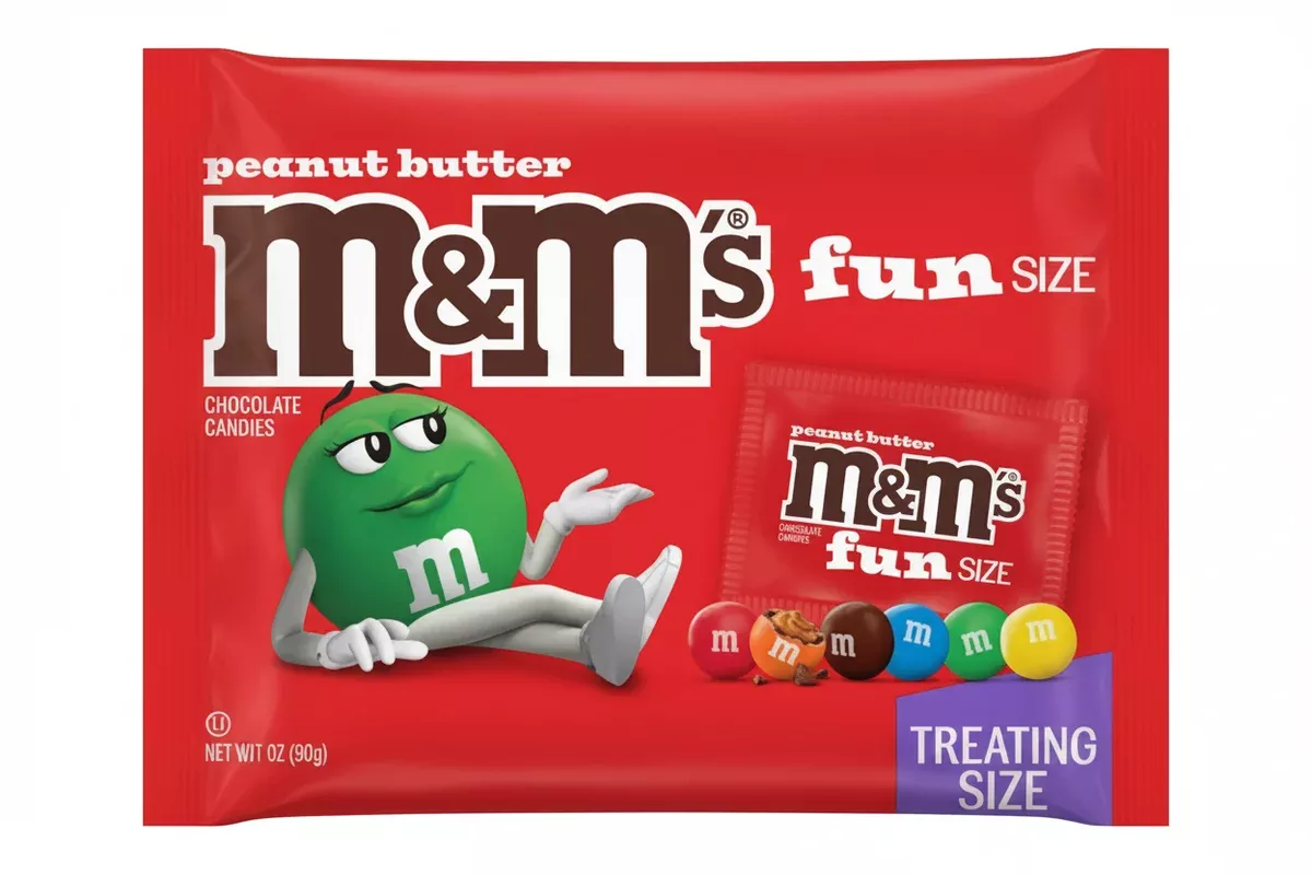 Halloween M&M Peanut Butter Fun Size 6.52oz Bag
