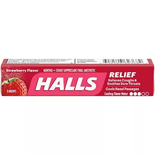 Halls Stick Strawberry 20 Per Box