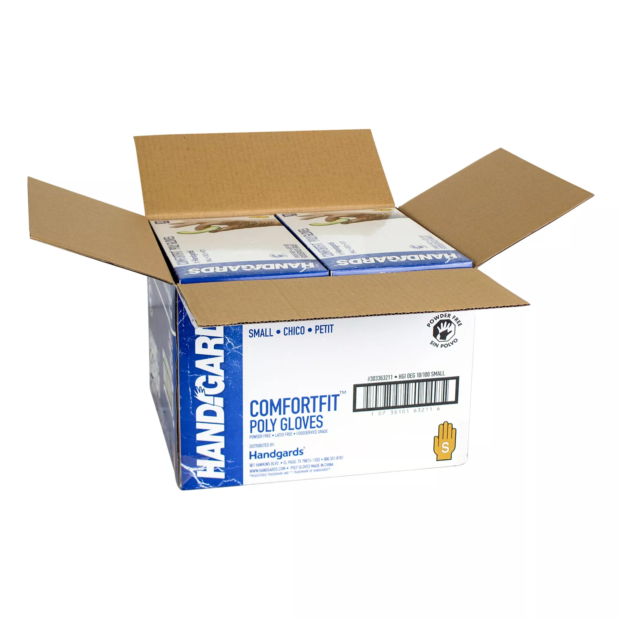 Handgard/valugards Glove Clear Embossed Poly Small 100 Each - 10 Per Case
