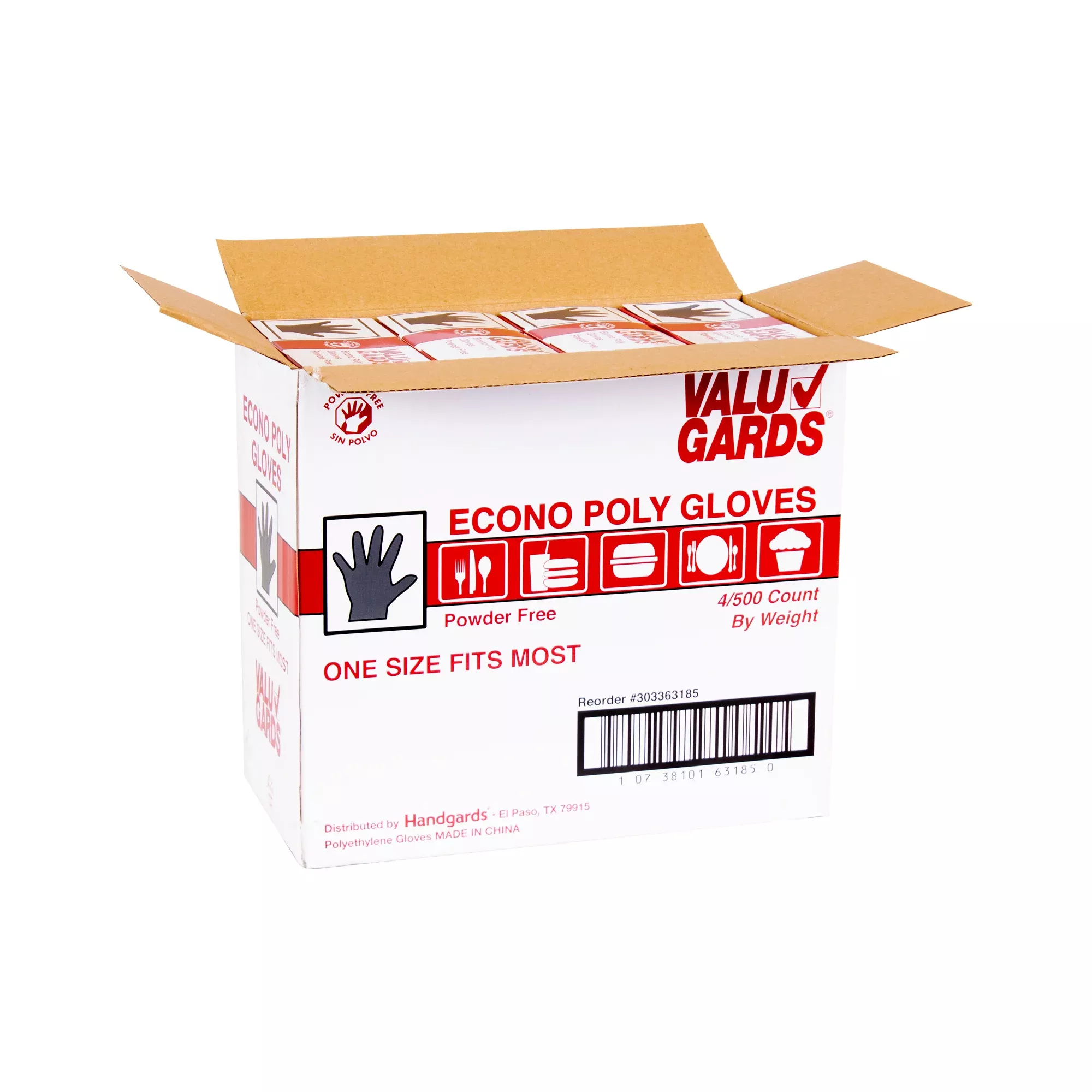 Handgard/valugards Glove Clear Poly One Size Fits All 500 Each - 4 Per Case