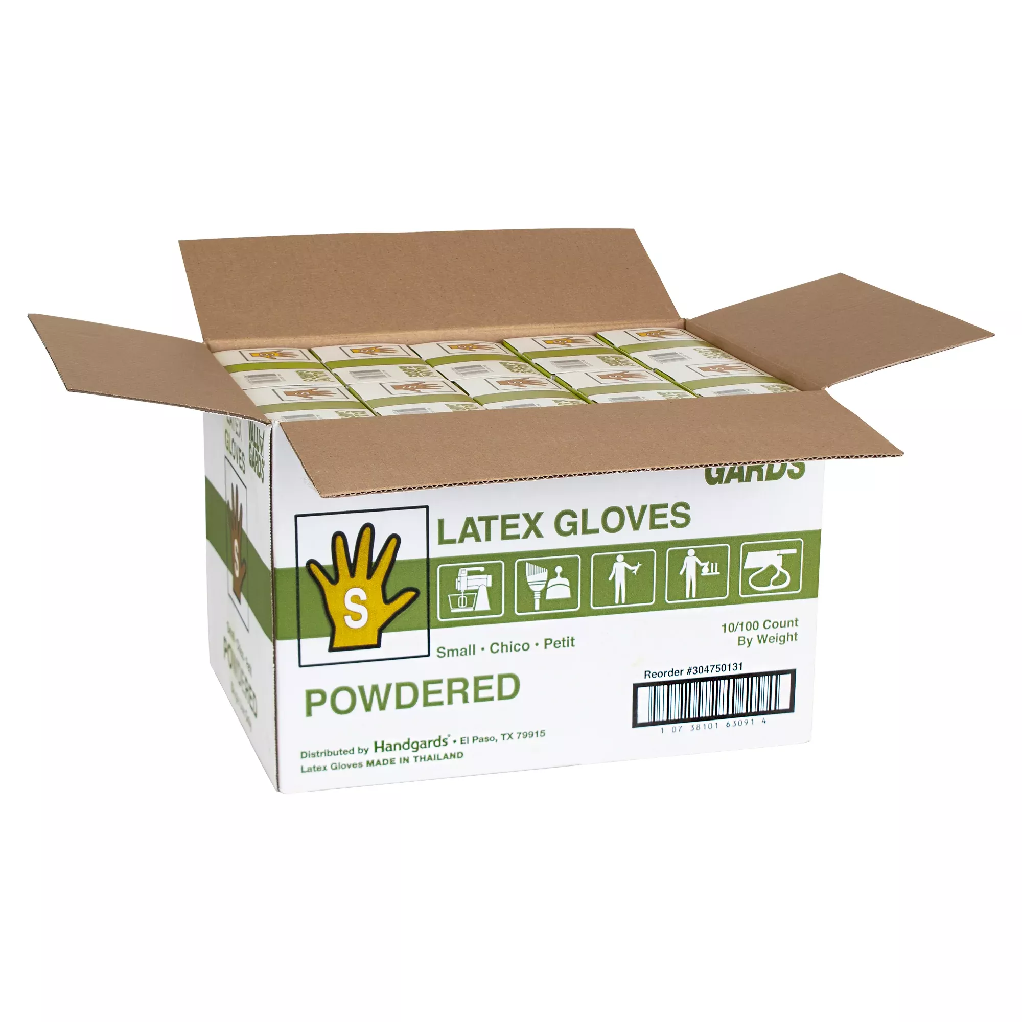 Handgard/valugards Glove Latex Valugard Powdered Small 100 Each - 10 Per Case
