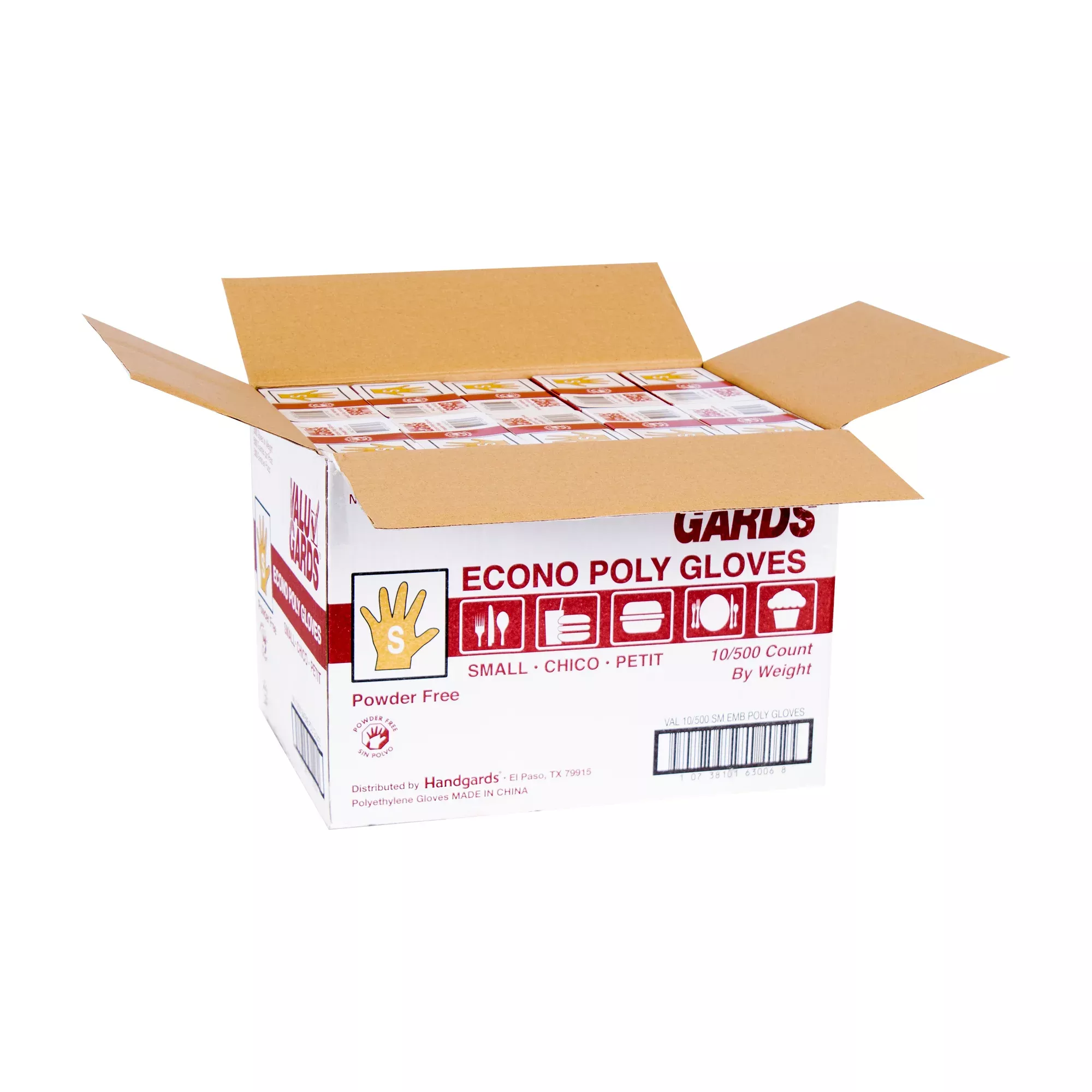 Handgard/valugards Glove Poly Medium Small 500 Each - 10 Per Case