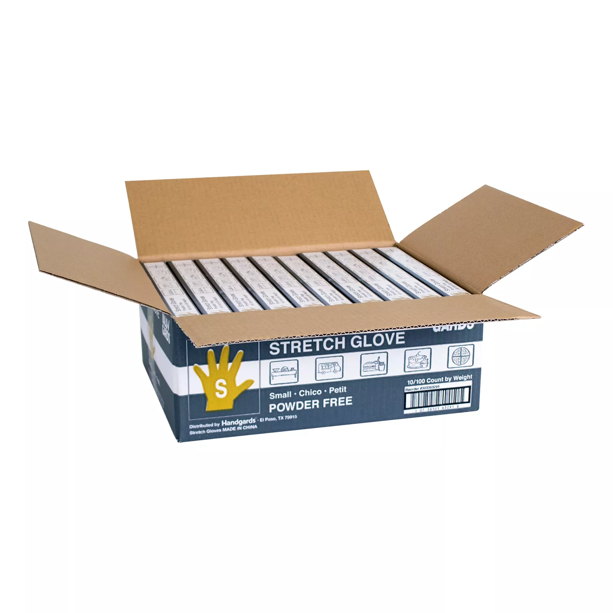 Handgard/valugards Glove Poly Stretch Small 100 Each - 10 Per Case