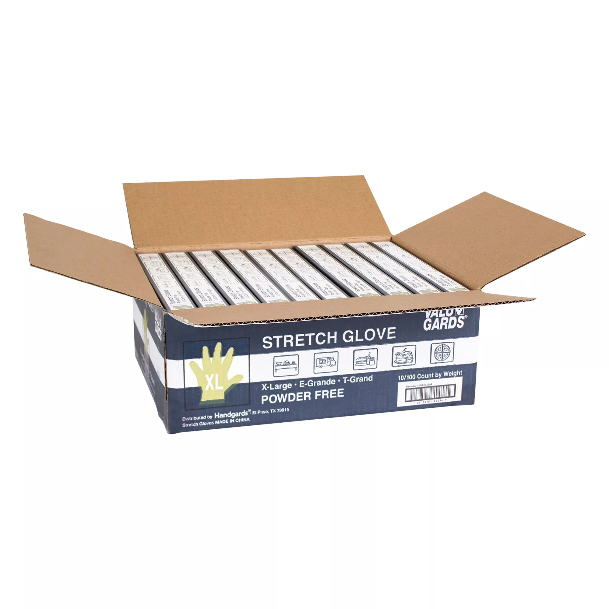 Handgard/valugards Glove Stretch Poly Extra Large 100 Each - 10 Per Case