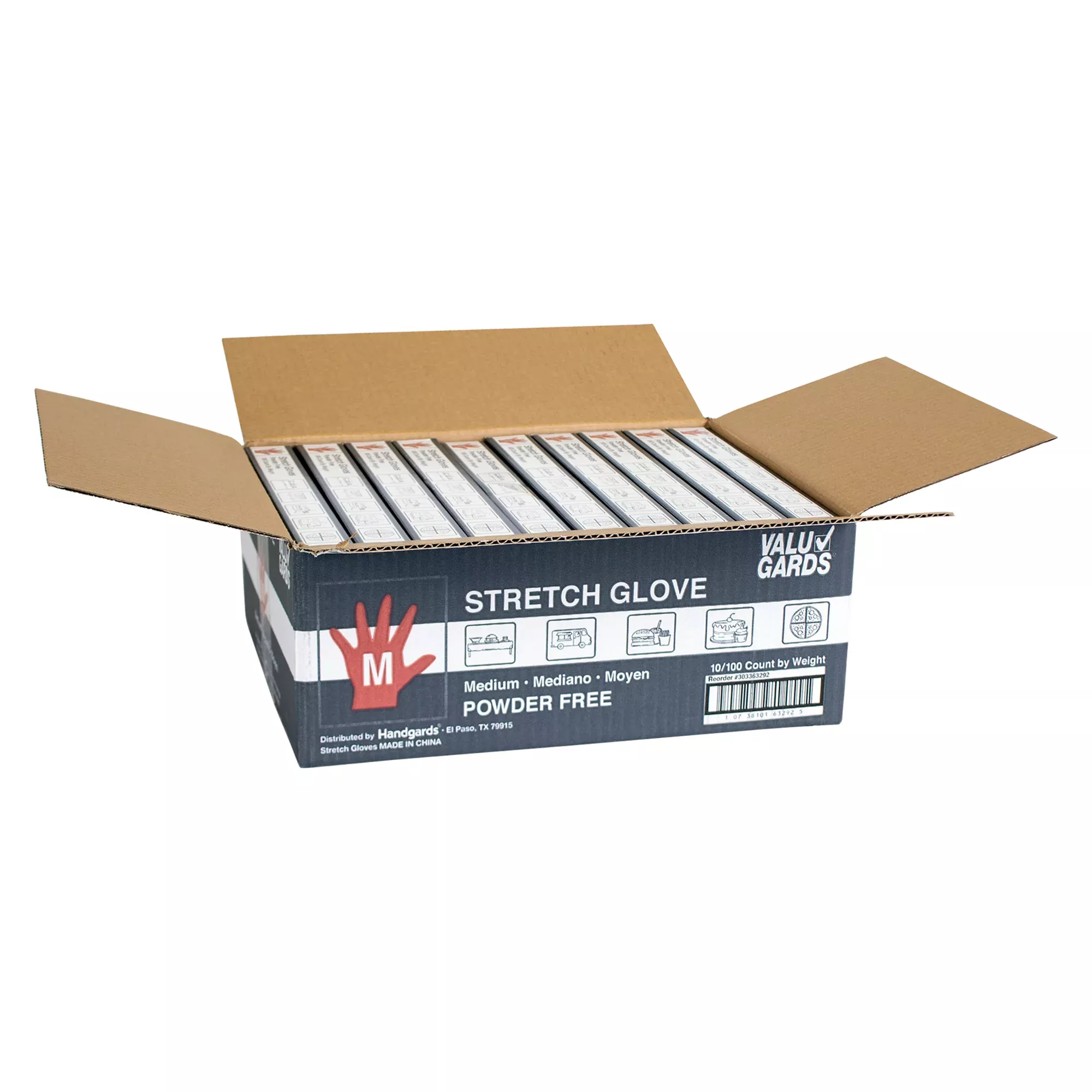 Handgard/valugards Glove Stretch Poly Medium 100 Each - 10 Per Case