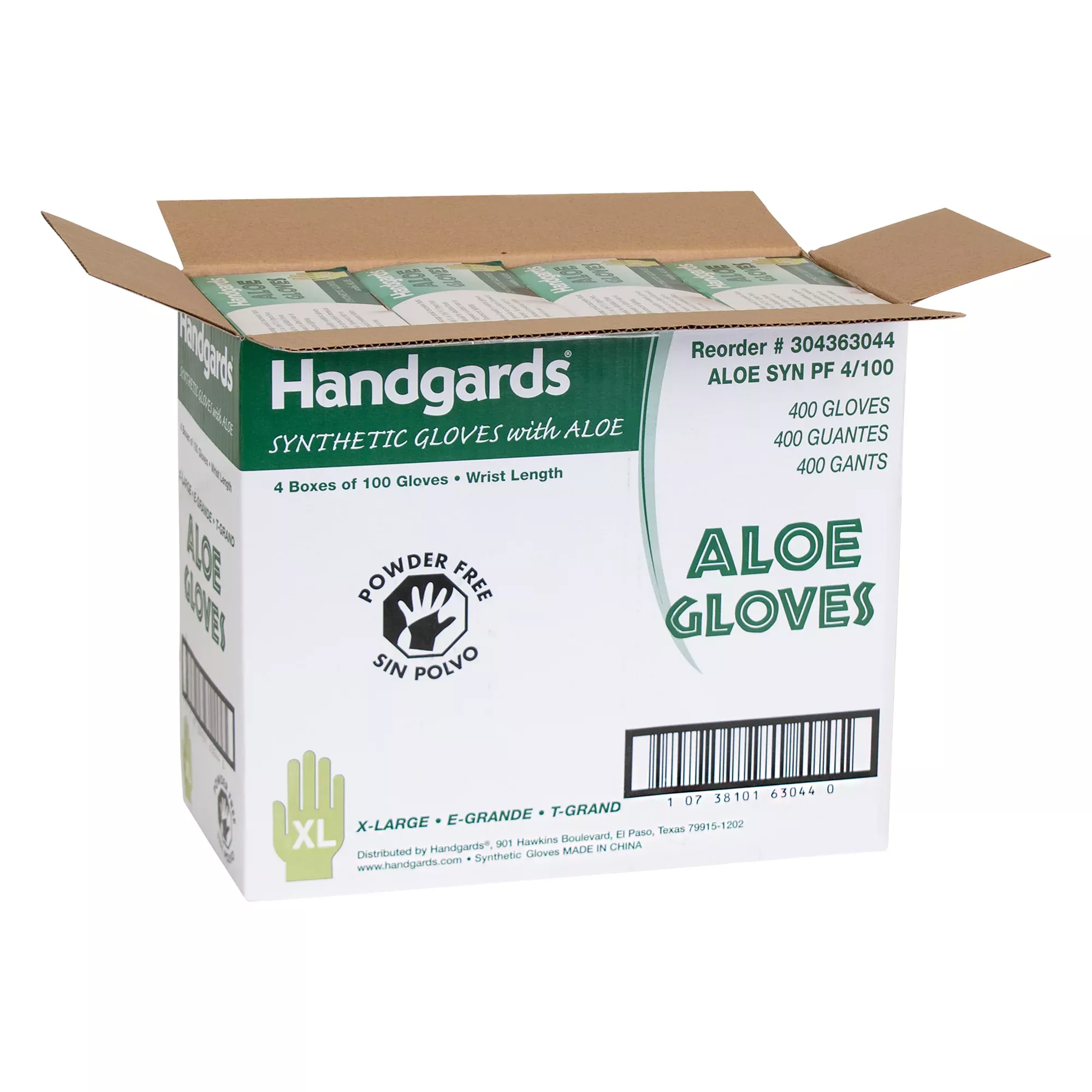 Handgards Glove Synthetic Aloe Extra Large 100 Each - 4 Per Case