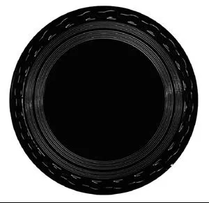 Handi-foil Of America 16 Inch Black Round Serving Tray Plastic - 25 Per Case