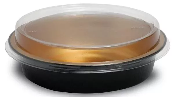 Handi-foil Of America 9 Inch Handi-stax Round Smoothwall W/dome Lids - 1 Per Case