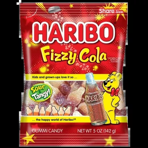 Haribo Fizzy Cola Gummi Candy - 5-oz. Peg Bag