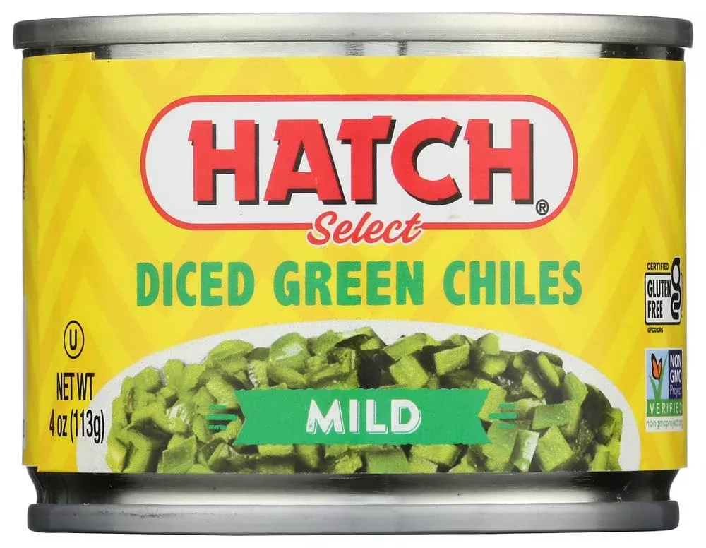 Hatch Mild Diced Green Chilis 4 Ounce (Pack Of 12)
