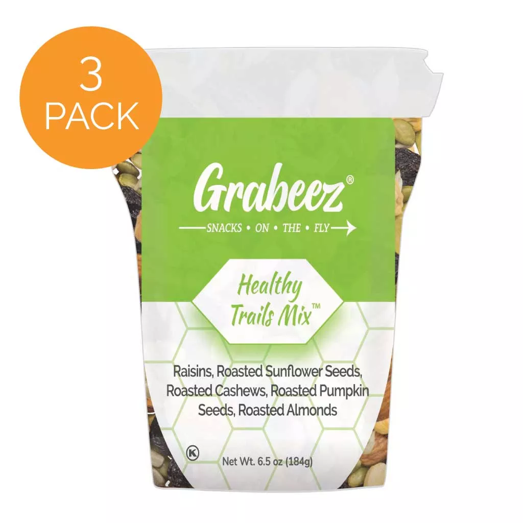 Healthy Trails Mix™ – 3 pack, 6.5oz each Grabeez Snack Cups
