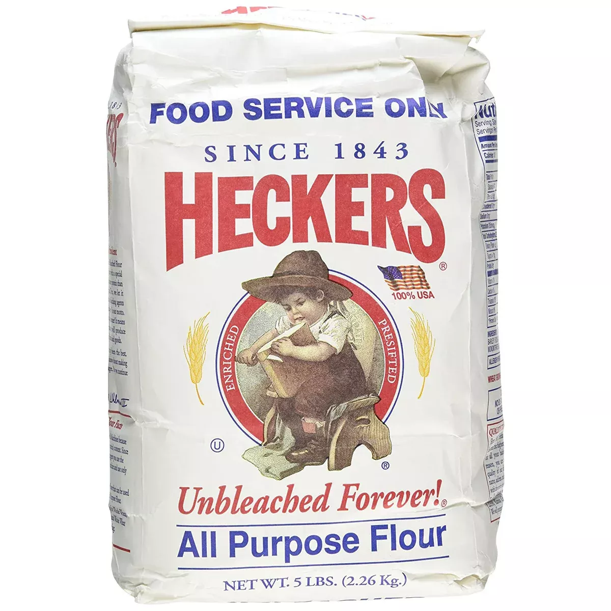 Heckers Unbleached All Purpose Flour, 5 lb | 2.26 kg