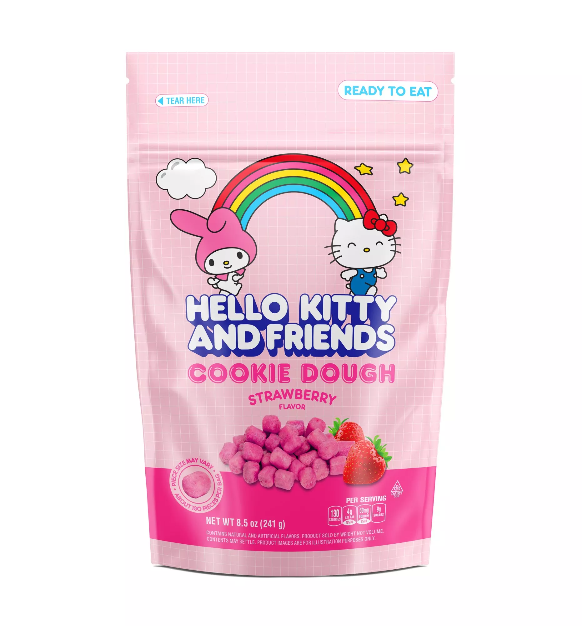 Hello Kitty Cookie Dough Bites - Strawberry, 8.5oz Resealable Bag
