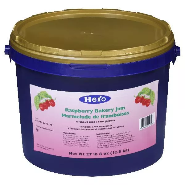 Hero- Jams Preserves & Nectars Hero Raspberry Seedless Marmalade 27.5 Pound Each - 1 Per Case
