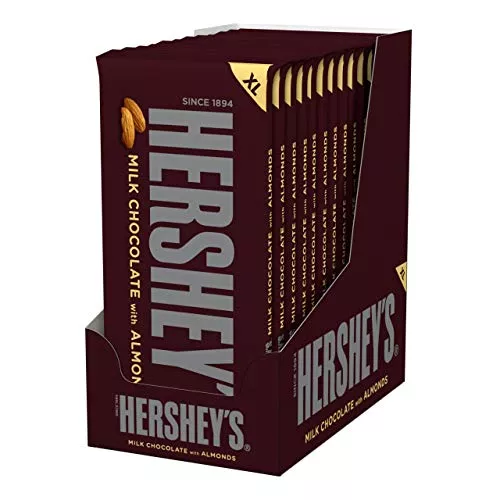 HERSHEY'S Almond X-lg Bar 4.25 oz 12ct
