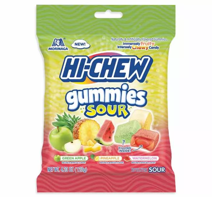 Hi-Chew Sour Gummies: Green Apple, Pineapple, Watermelon