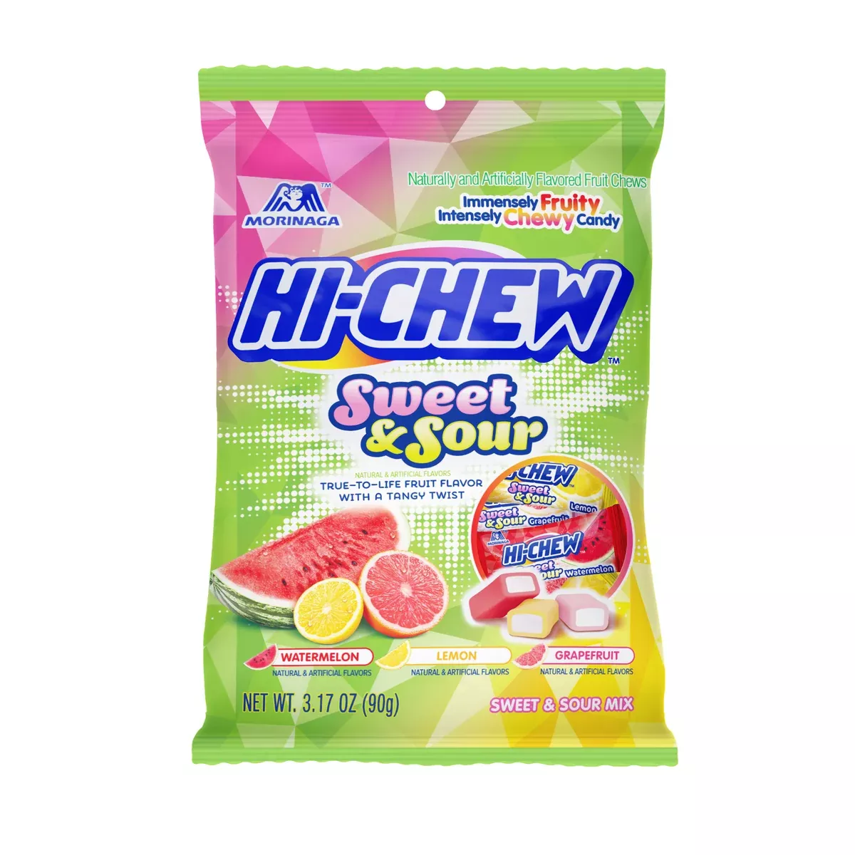Hi Chew Sweet and Sour 3.17oz bag or 6ct case