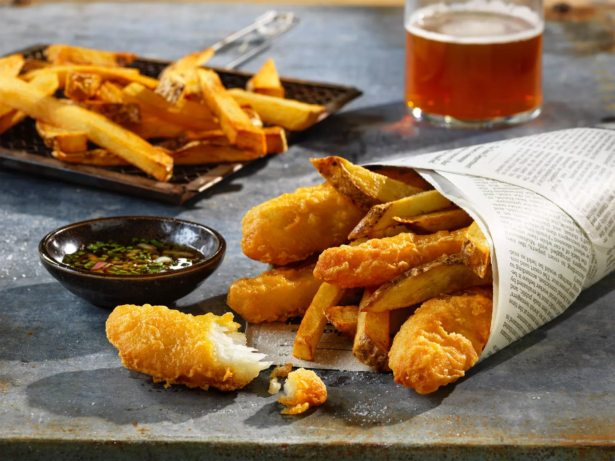 High Liner Foods USA Brewer's Choice Battered Cod Strips Approx 5 Pound Each - 2 Per Case