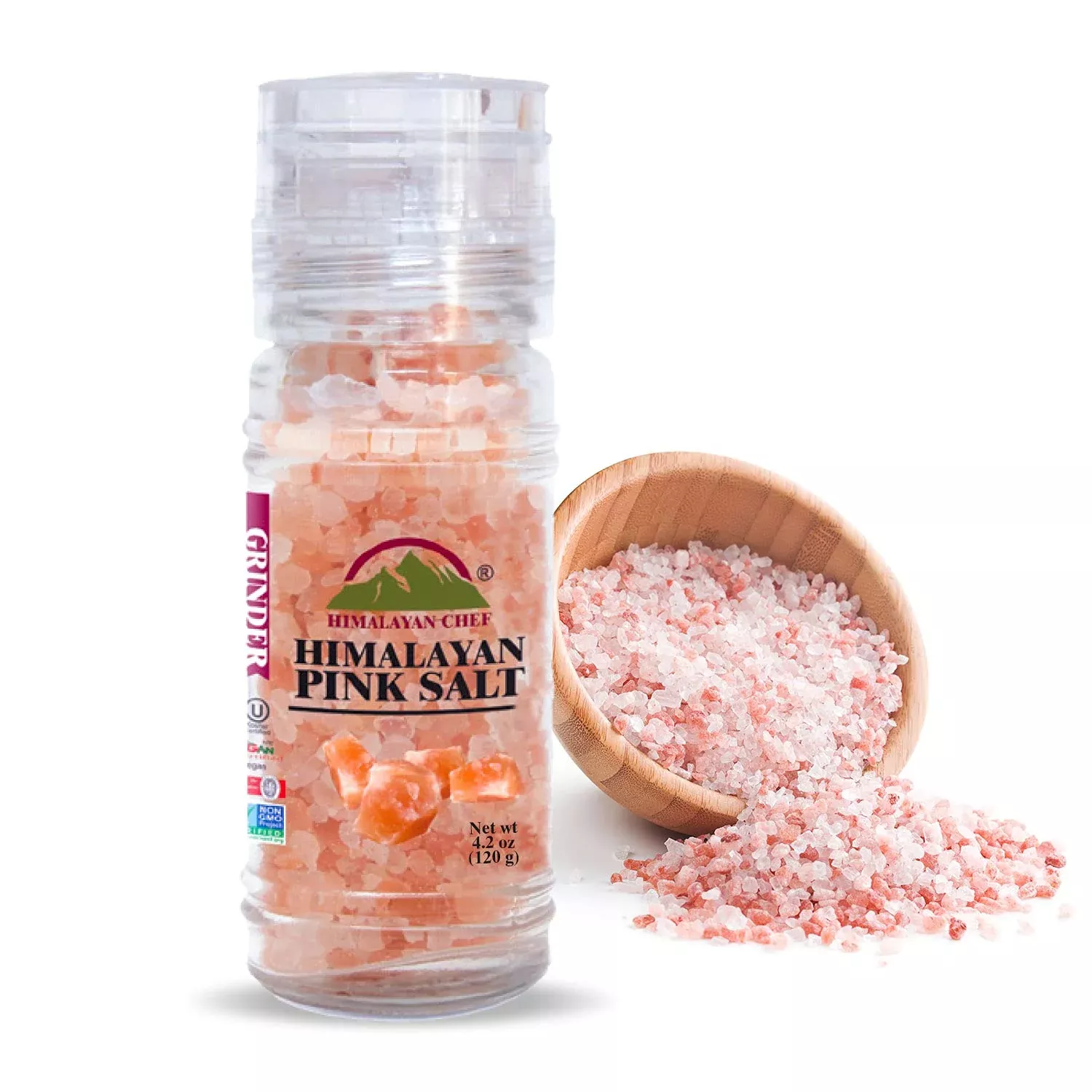Himalayan Chef Himalayan Pink Salt Grinder-4.2 Oz, (5303C)