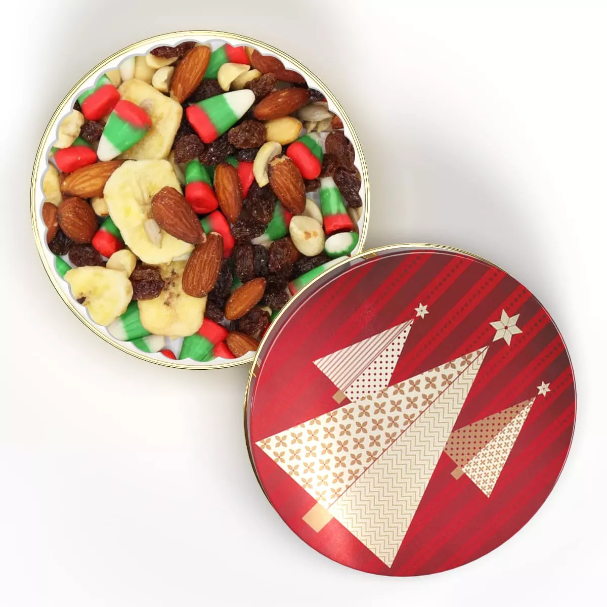 Holiday Trail Mix Round Tin