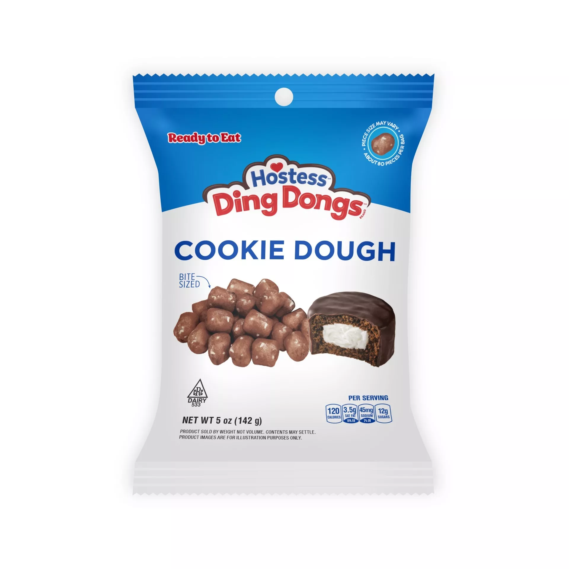 Hostess Ding Dongs Cookie Dough Peg Bag, 5oz Bag