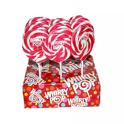 Hot Pink & White Strawberry Whirly Pop 1.5 oz., 3