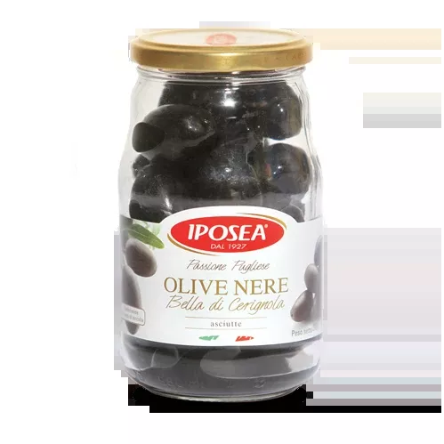Iposea Olives Black Cerignola, 10.93 oz | 310g
