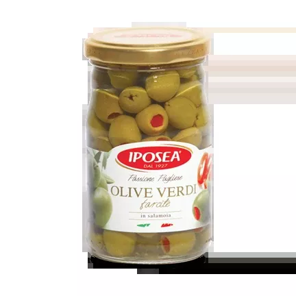Iposea Olives Stuffed With Peppers, 10.23 oz | 290g