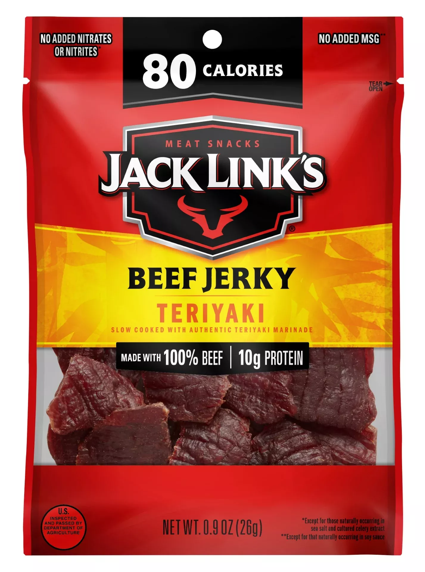 Jack Link's Teriyaki Beef Jerky 0.9 Ounce Size - 48 Per Case