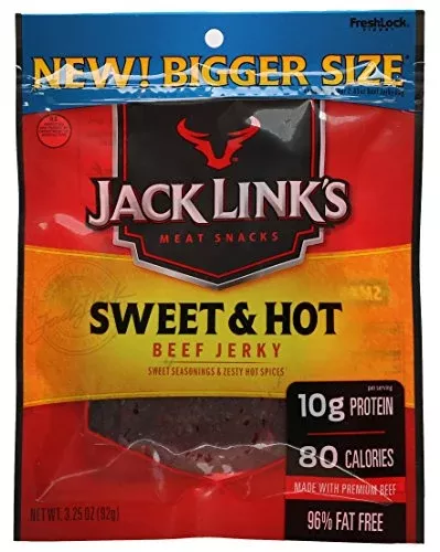 Jack Links Link Jerky Sweet Hot 3.25 oz Single Bag