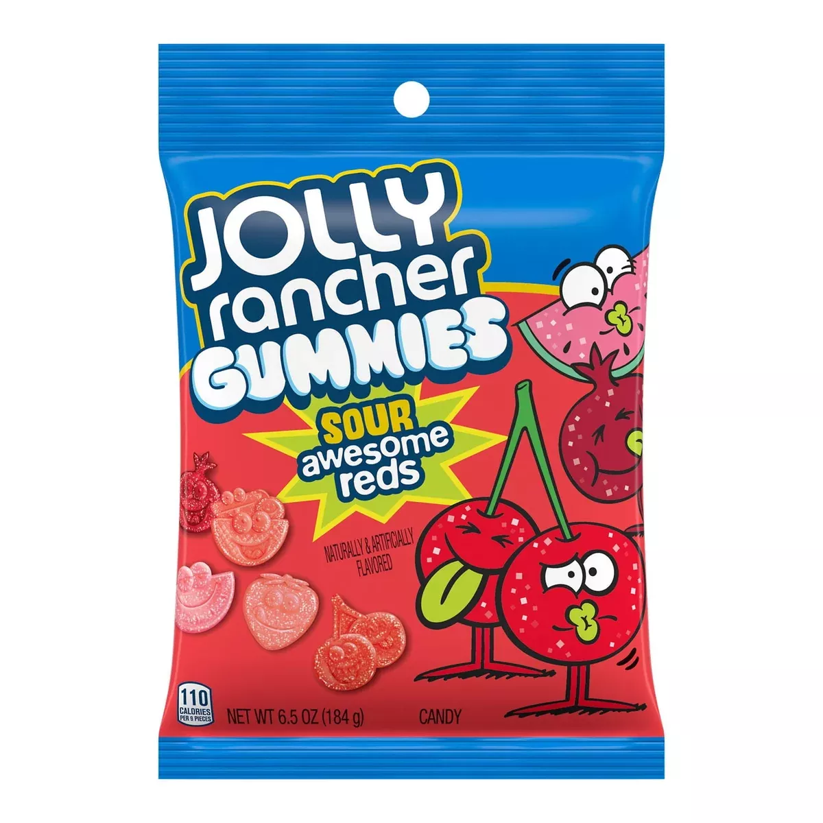 Jolly Ranch Gummi Sour Awesome Red Peg Bag 6 oz Single Bag