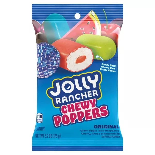 Jolly Rancher Chewy Poppers Peg 6.2 oz (Pack of 12)