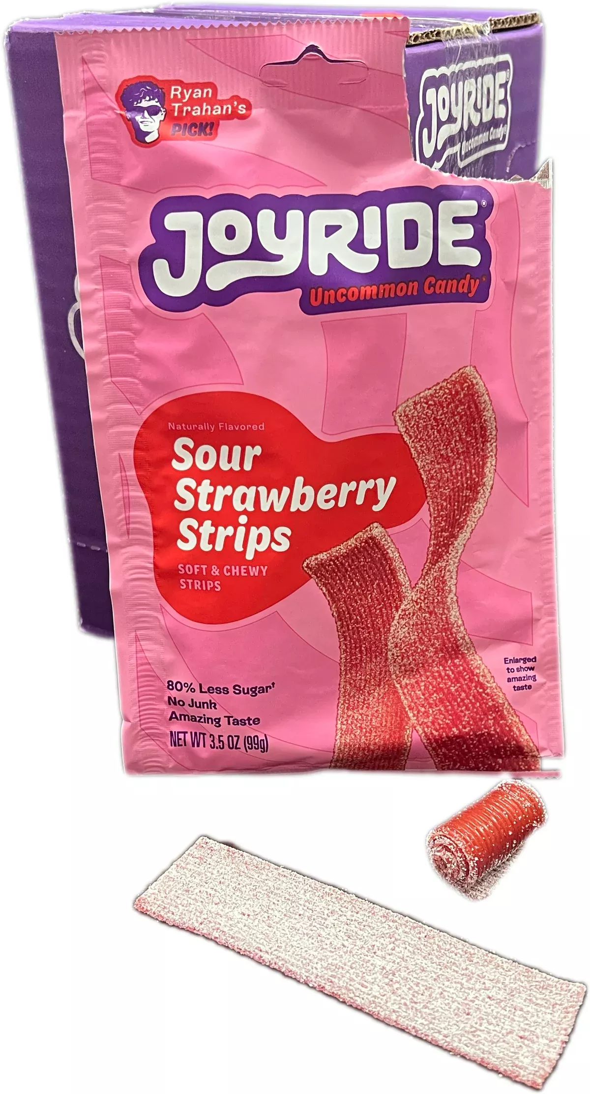 Joyride 3.5oz Bag Sour Strawberry Strips