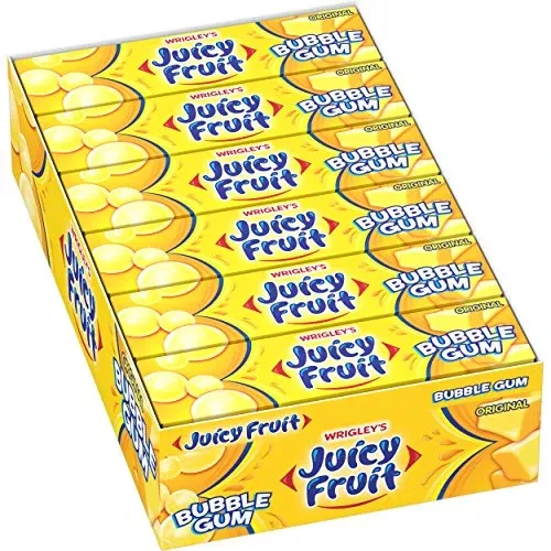 Juicy Fruit Gum Juicy Frt Bubble Gum 18 Per Box