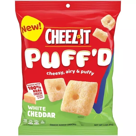 Kellanova Kellogg Kellogg's Cheez It Puffed White Cheddar, 3 Ounce - 6 Per Case