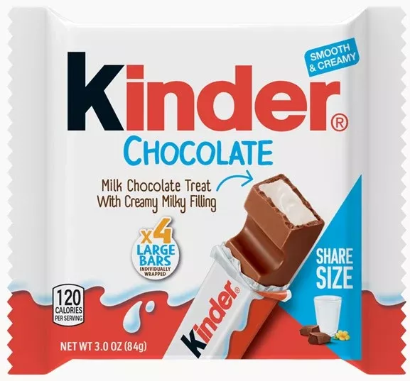 Kinder Chocolate Bar King Size 3oz 16ct