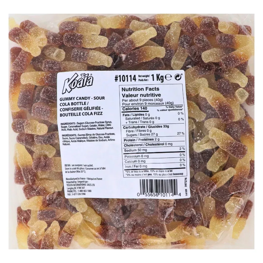 Koala Sour Cola Bottles Candies - 1 kg