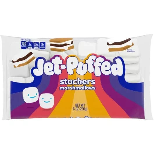 Kraft Heinz Retail Jet Puffed Marshmallow Stacker, 8 Ounce Size - 16 Per Case