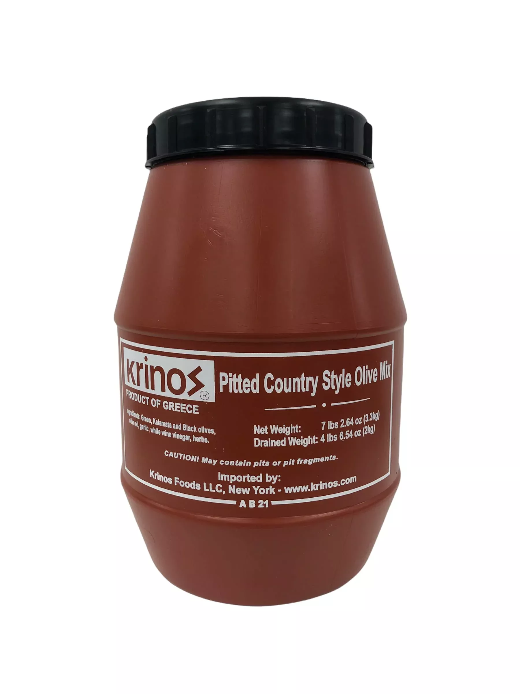 Krinos Pitted Country Olive Mix 4.4 Lb