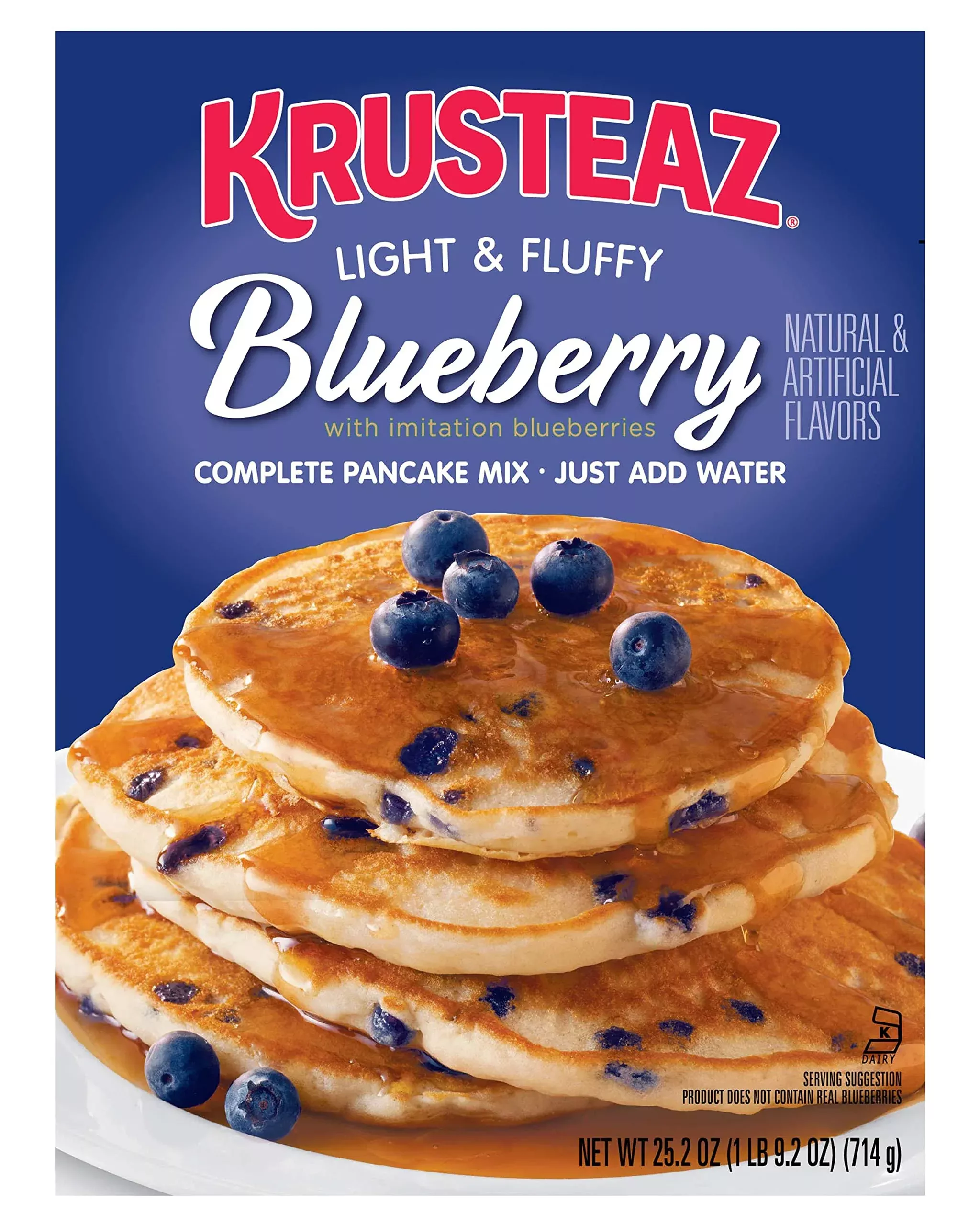 Krusteaz Light & Fluffy Complete Pancake Mix, Blueberry 25.2 Ounce (Pack Of 2)