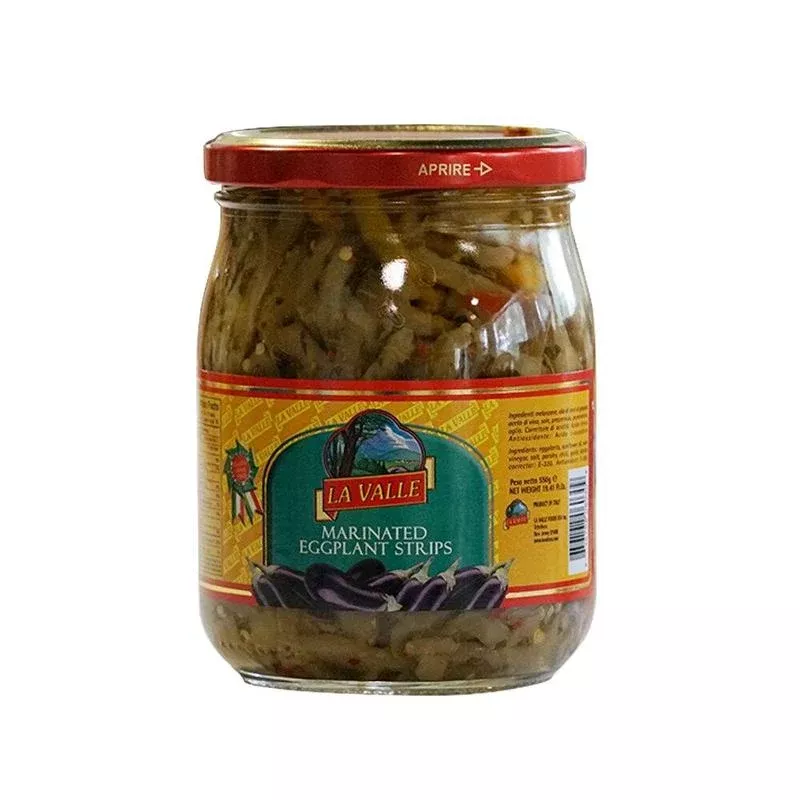 La Valle Marinated Eggplant Stripes, 19.40 oz | 550g