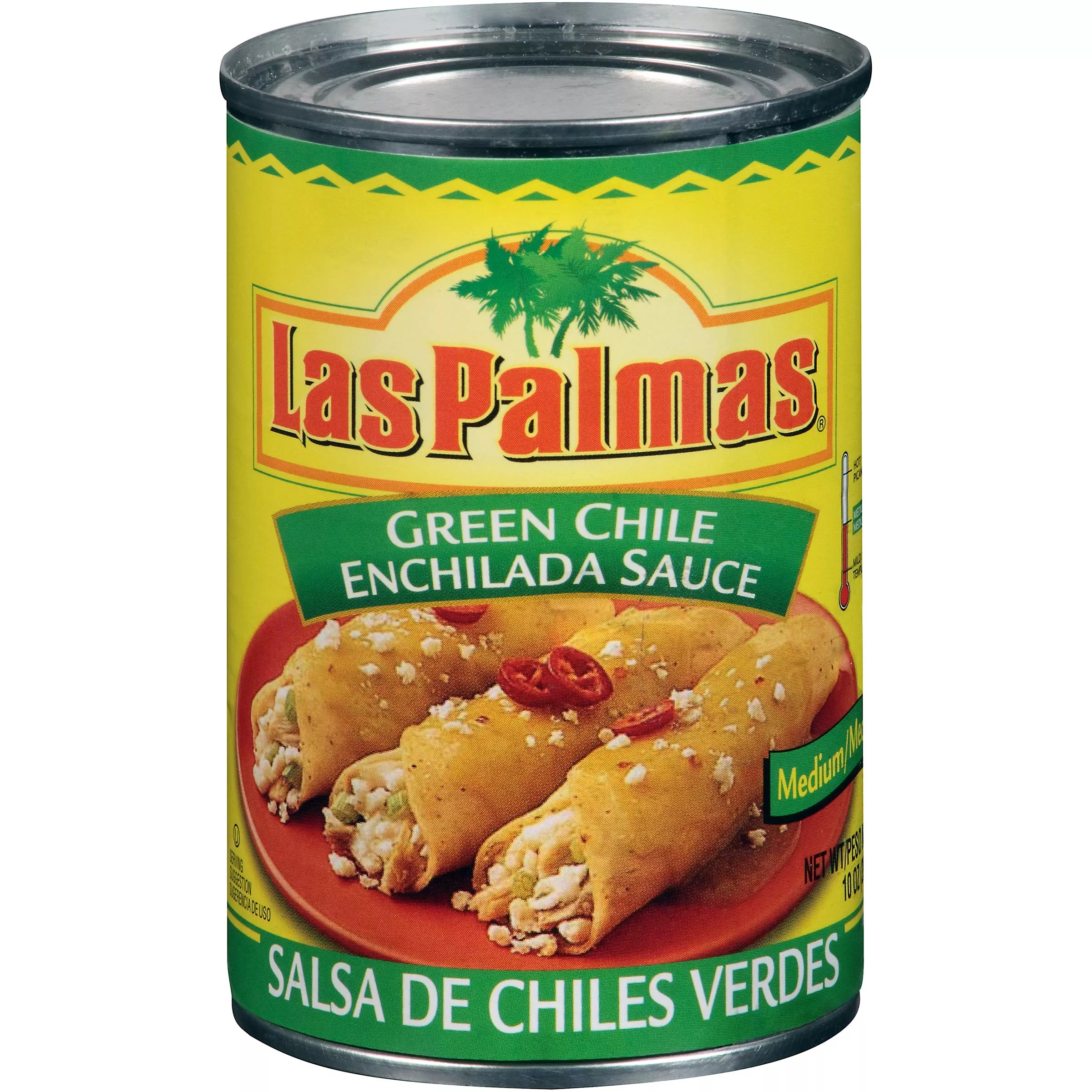 Las Palmas Green Chile Enchilada Sauce, Medium, 10 Ounce (Pack Of 24)