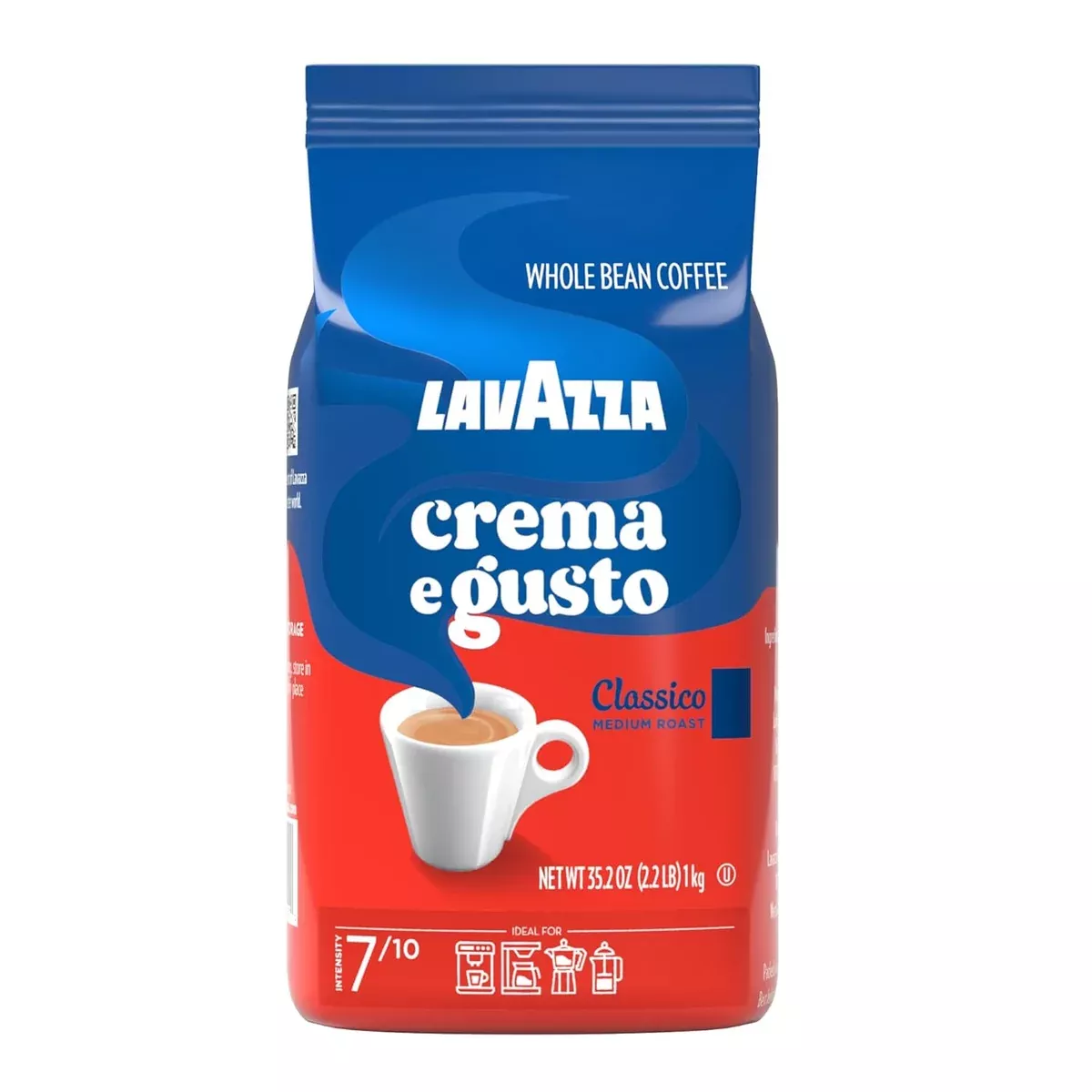 LavAzza Crema E Gusto Classic, Whole Beans, Medium Roast, 2.2 lb | 1 kg