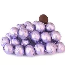 Lavendar Chocolate Foil Balls 10LB Bulk