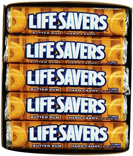Life Savers Butter Rum 20 Per Box